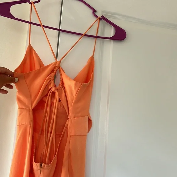Orange summer formal dress - Picture 4 of 5